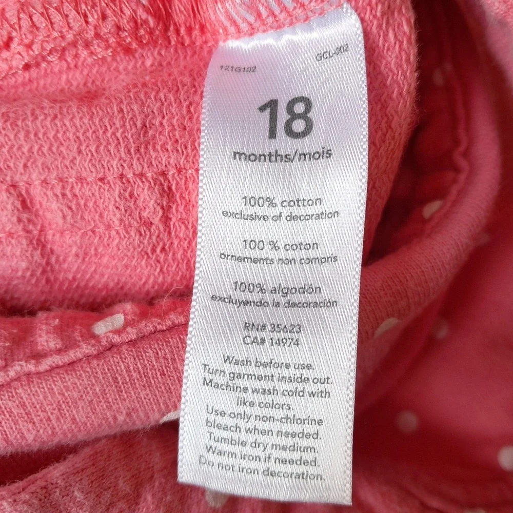 Carters Pink Polka Dot‎ Overalls 18 Months